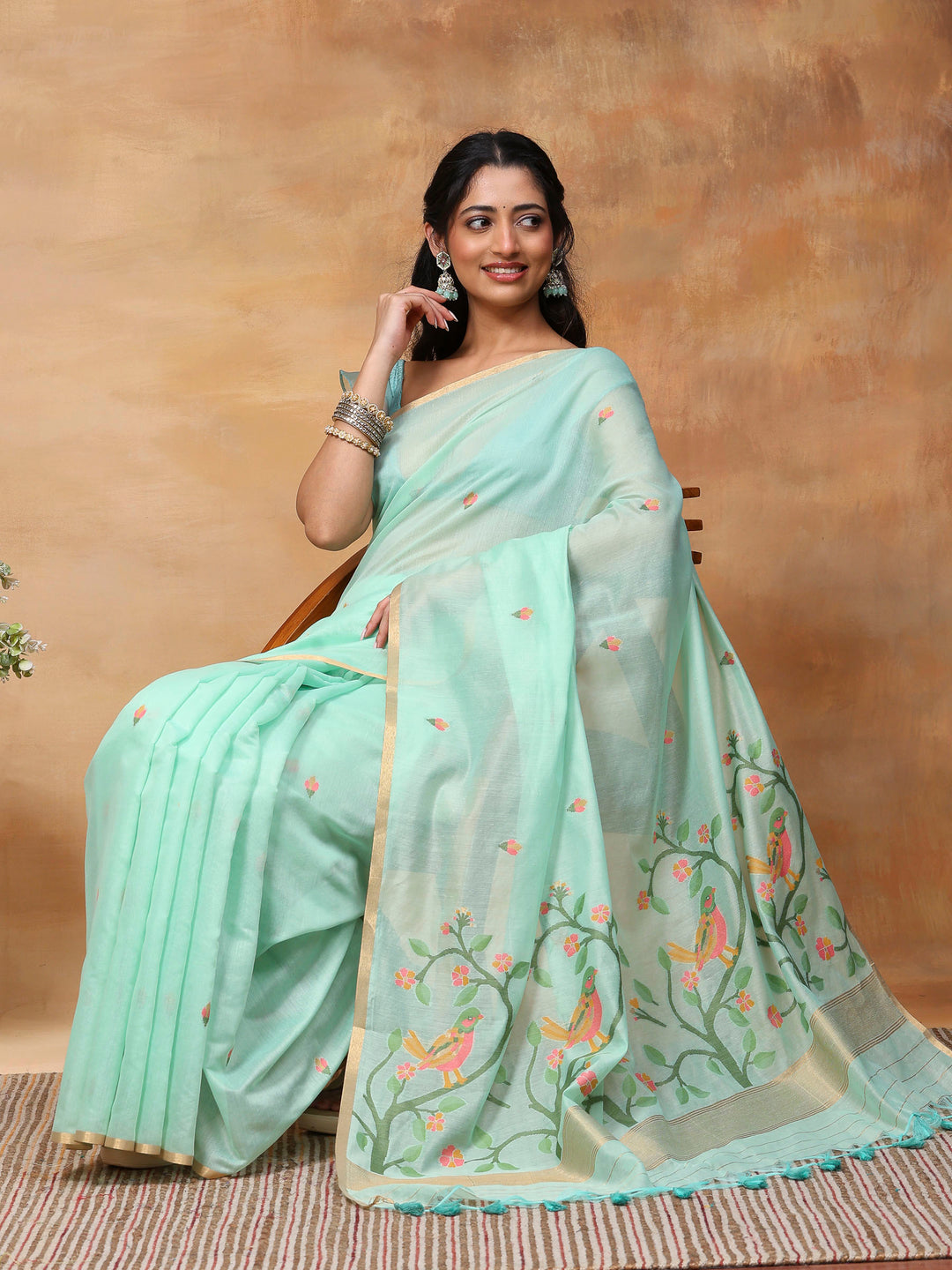 Woven Design Tussar Silk Saree