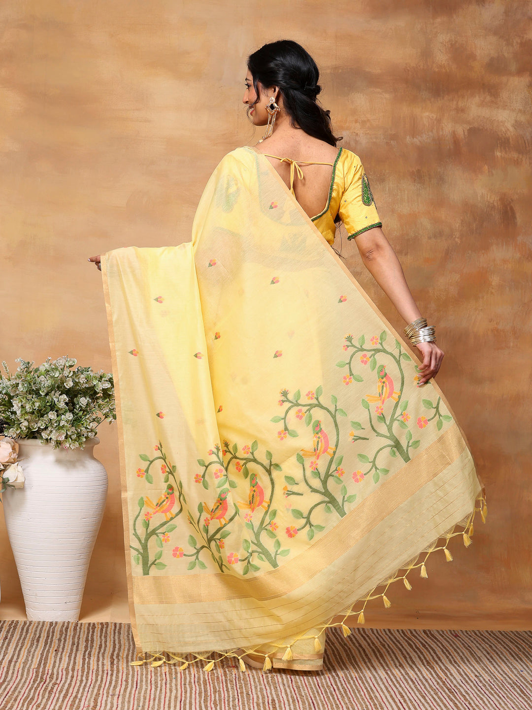 Woven Design Tussar Silk Saree
