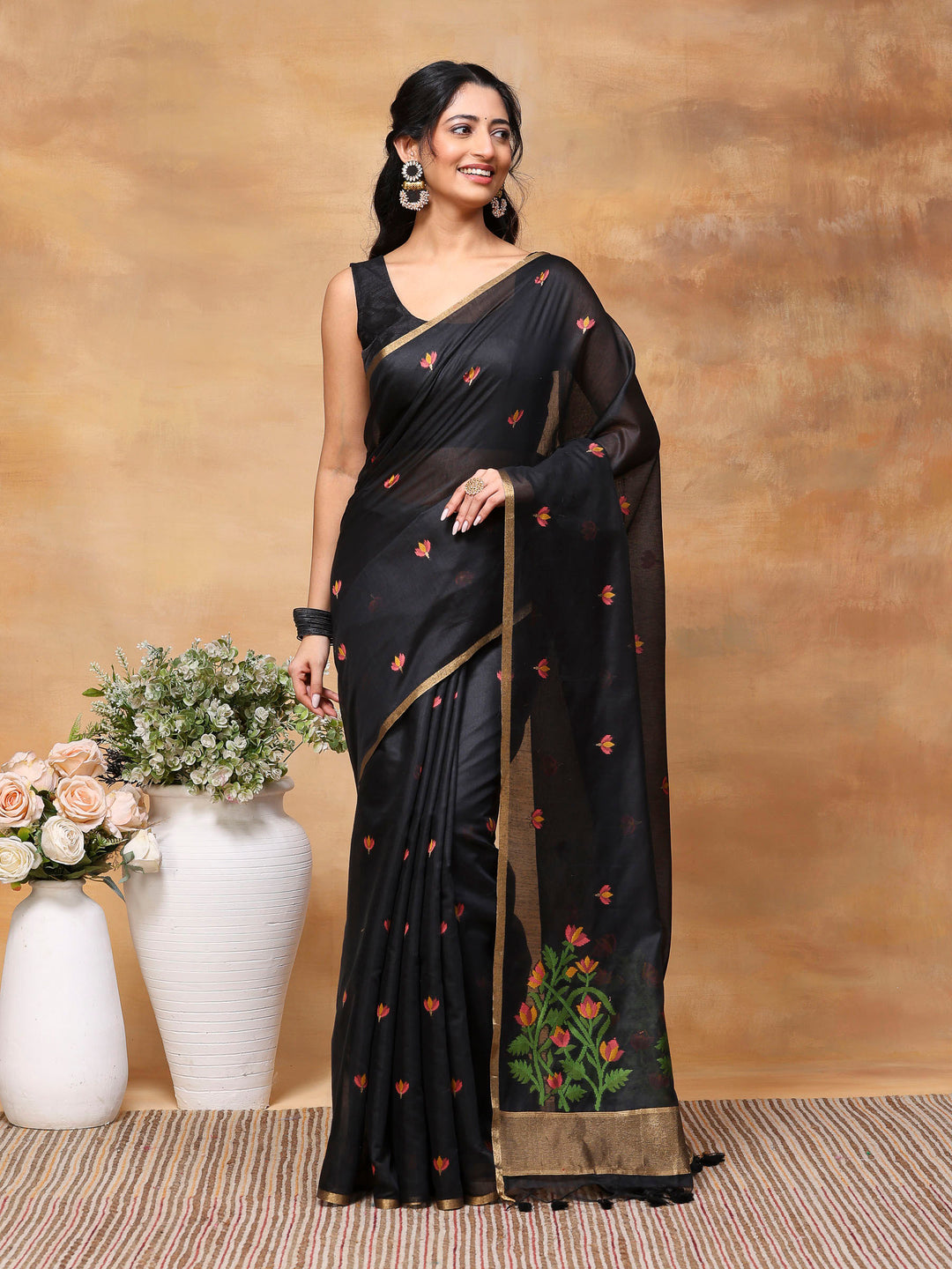 Woven Design Tussar Silk Saree