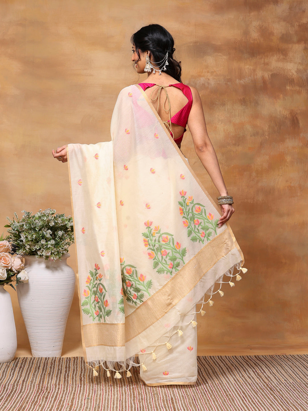 Woven Design Tussar Silk Saree