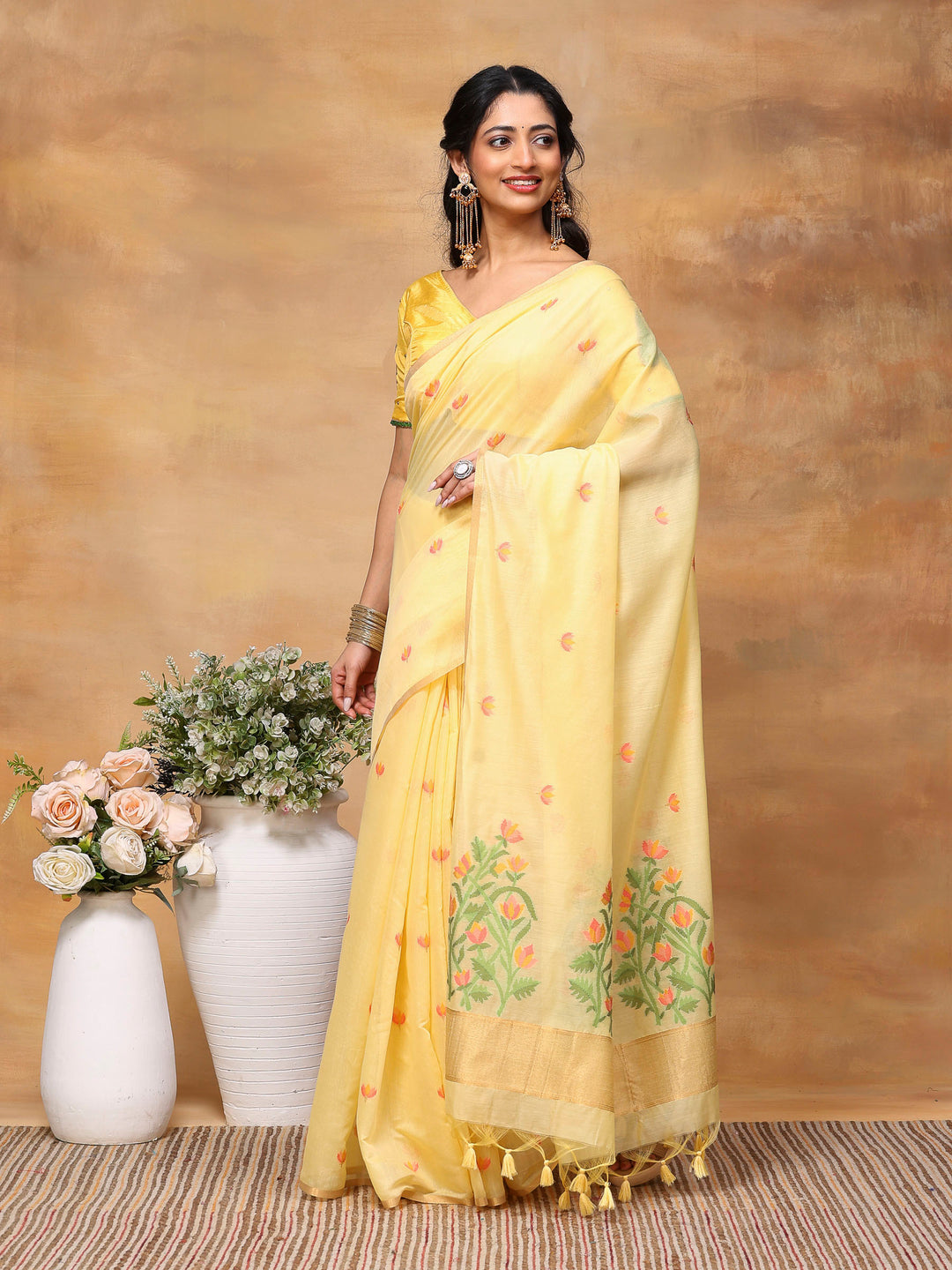 Woven Design Tussar Silk Saree