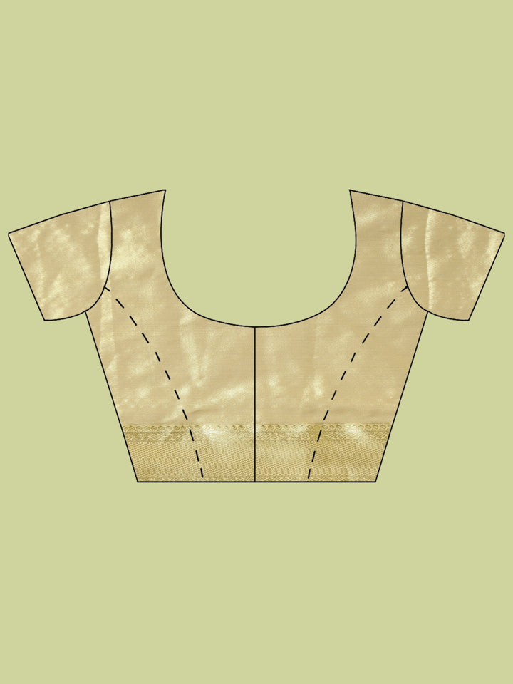 Golden Beige Woven Design Art Silk Saree