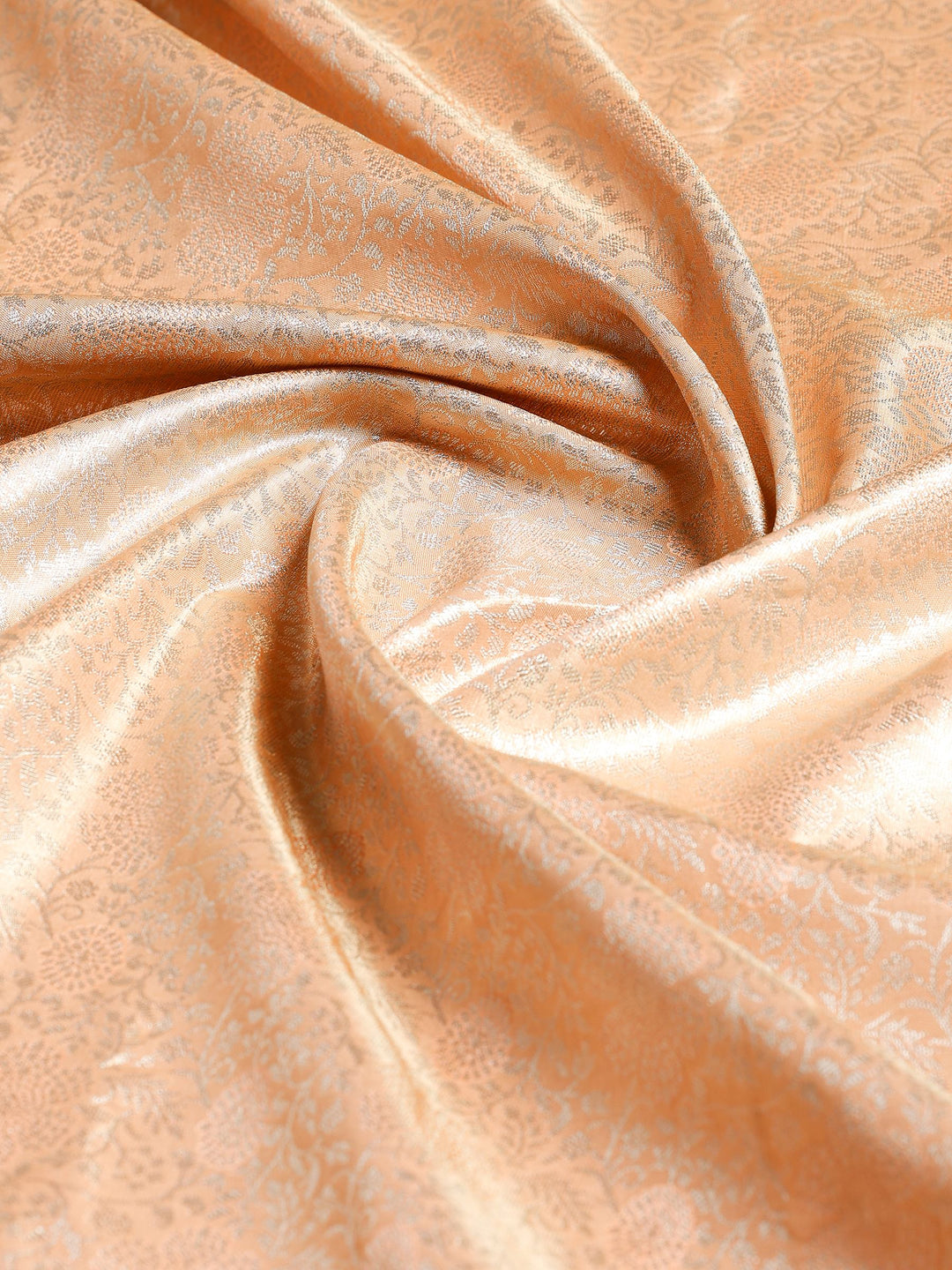 Peach Kalamkari Woven Design Art Silk Saree