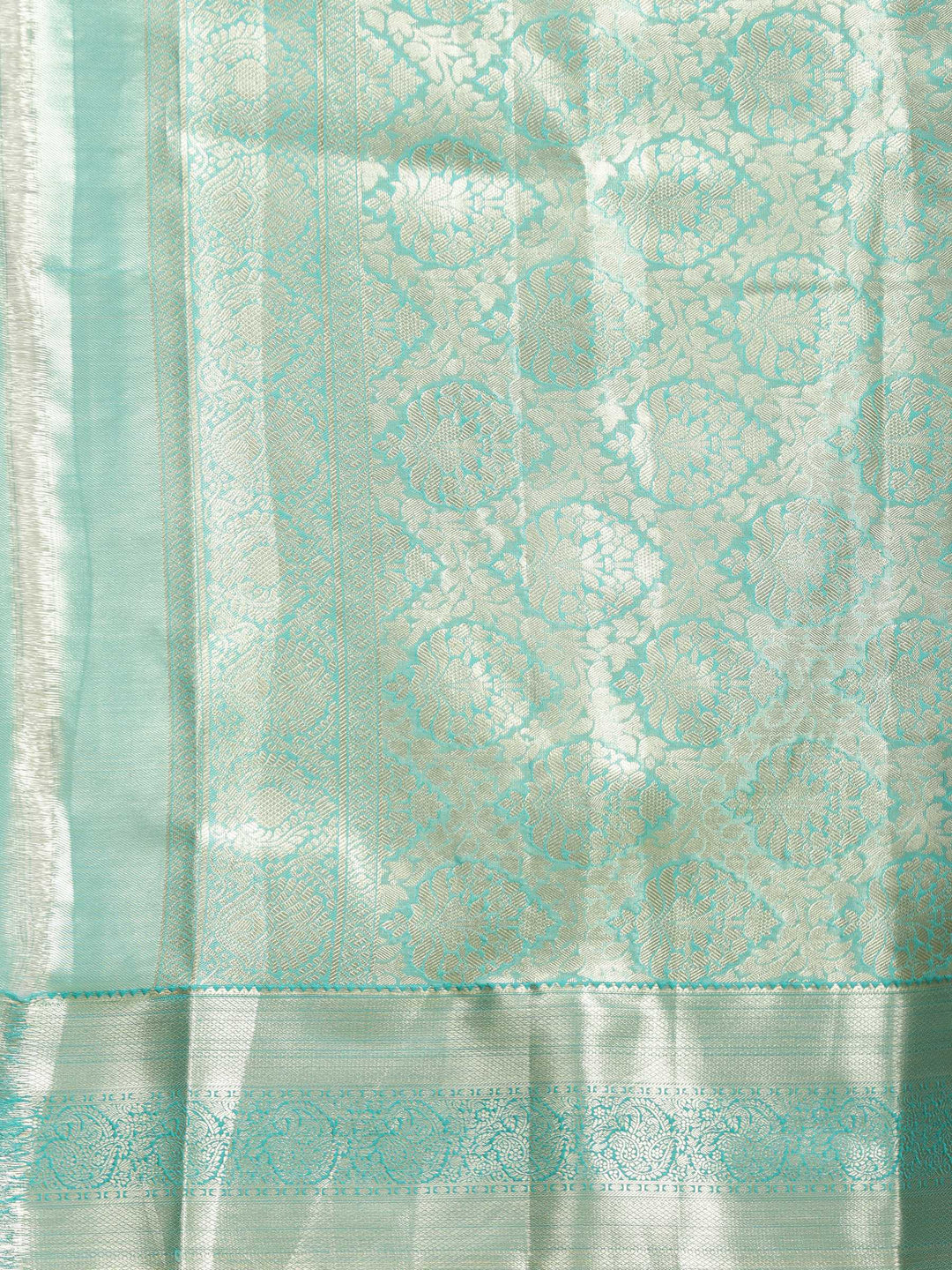 Green Woven Design Art Silk Saree
