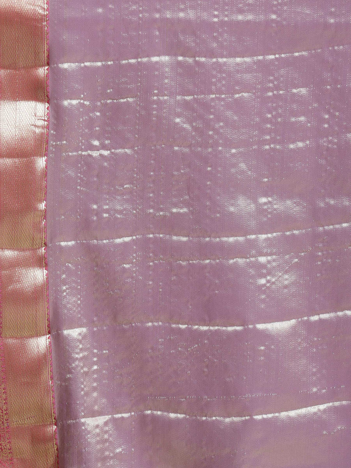 Lavender Woven Design Art Silk Saree