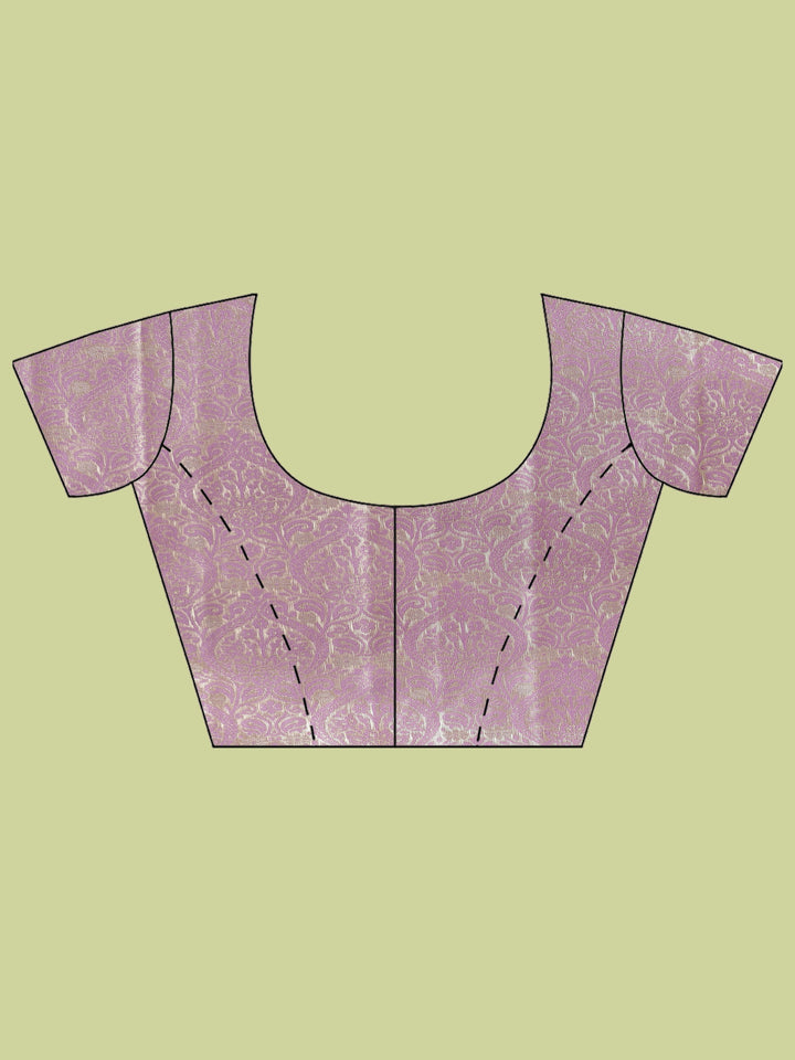Lavender Woven Design Art Silk Saree