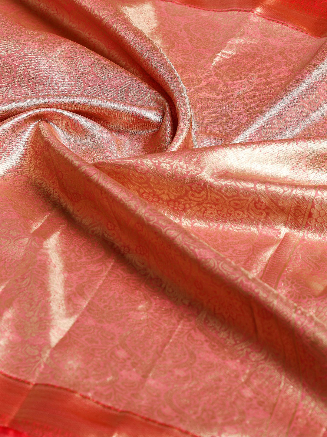 Pink Kalamkari Woven Design Art Silk Saree