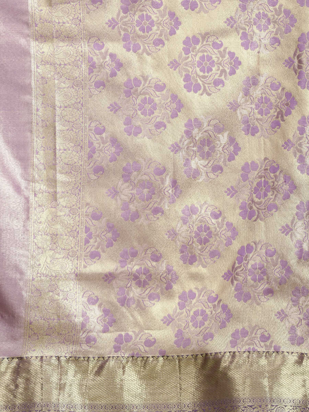 Purple Woven Design Art Silk Saree