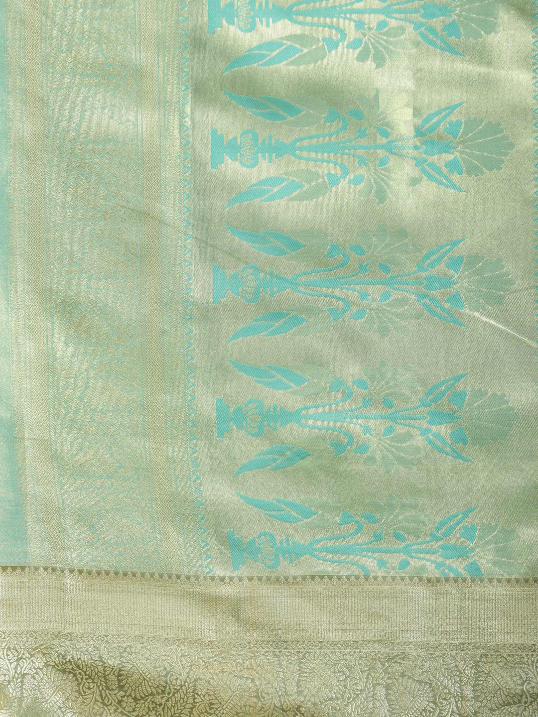 Green Woven Design Art Silk Saree