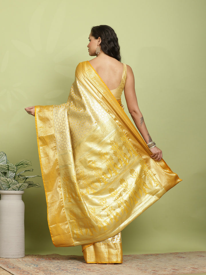 Mustard Woven Design Art Silk Saree