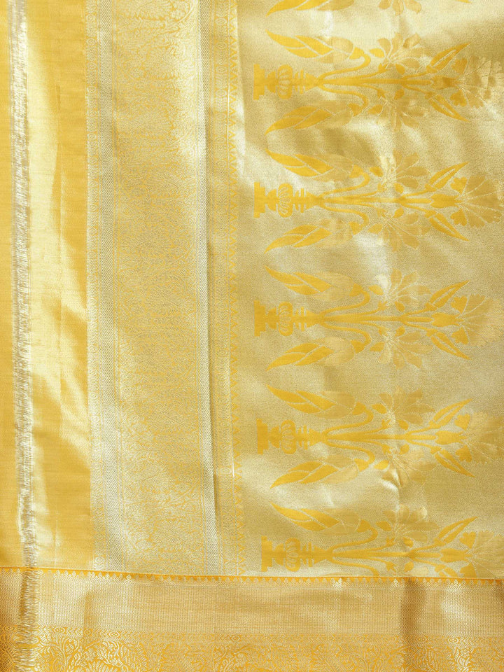 Mustard Woven Design Art Silk Saree