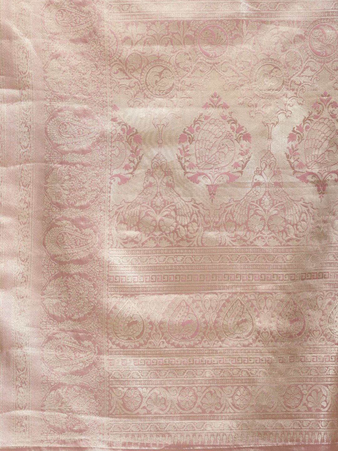 Dull Pink Woven Design Art Silk Saree