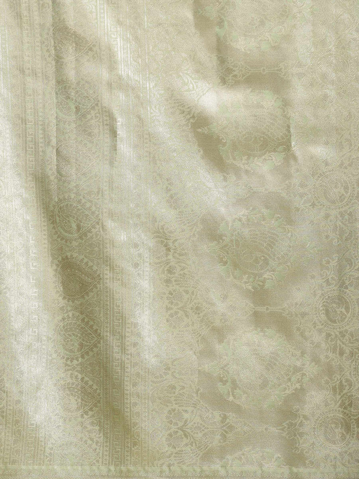 Pista Green Woven Design Art Silk Saree