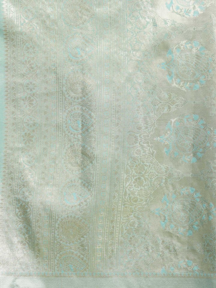 Sea Green Woven Design Art Silk Saree