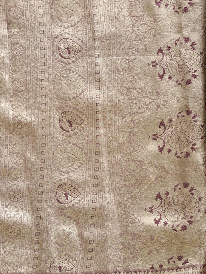 Wine Woven Design Art Silk Saree