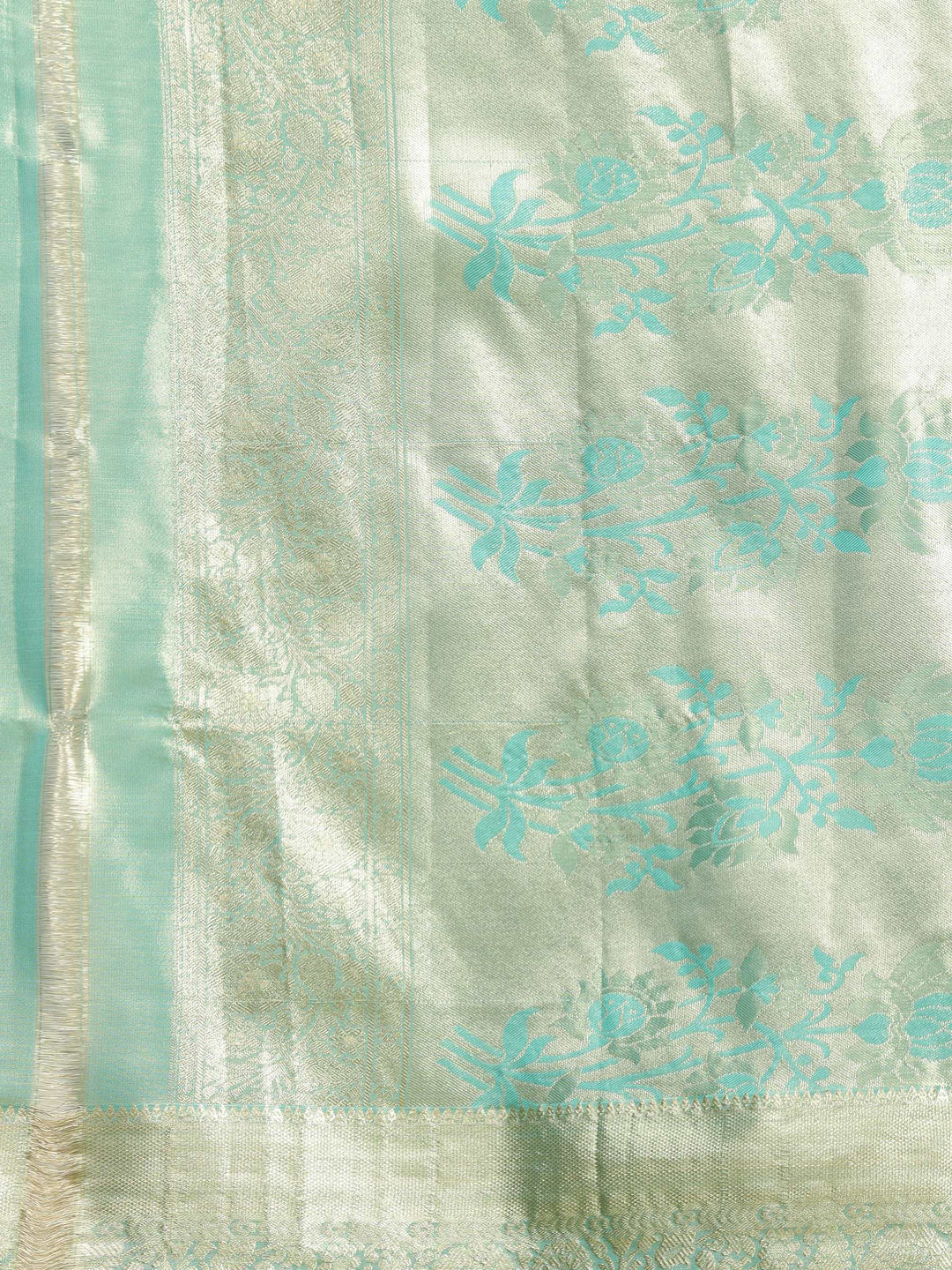Green Woven Design Art Silk Saree