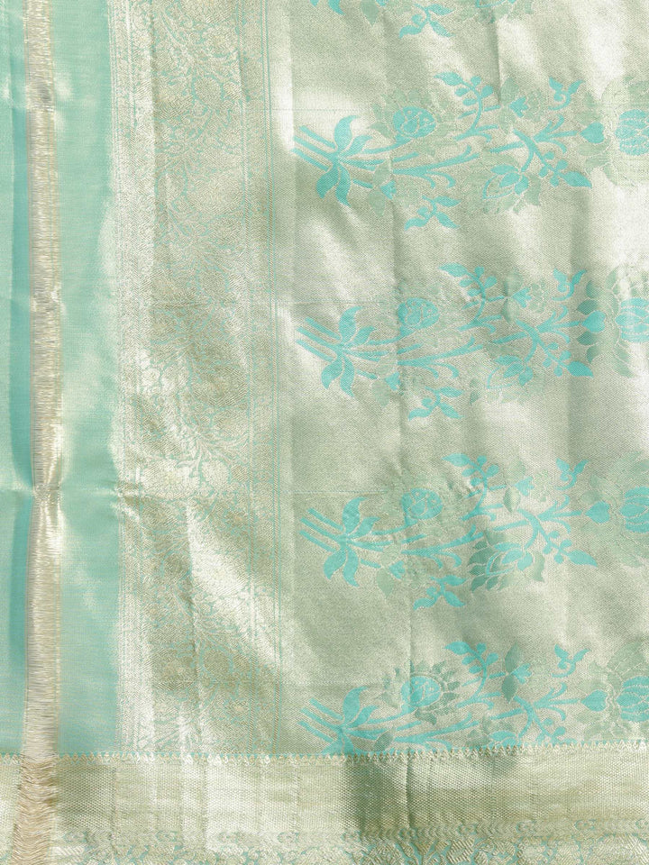 Green Woven Design Art Silk Saree