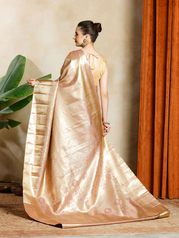 Mauve Kalamkari Woven Design Art Silk Saree