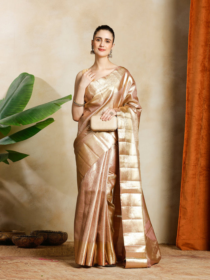 Mauve Kalamkari Woven Design Art Silk Saree