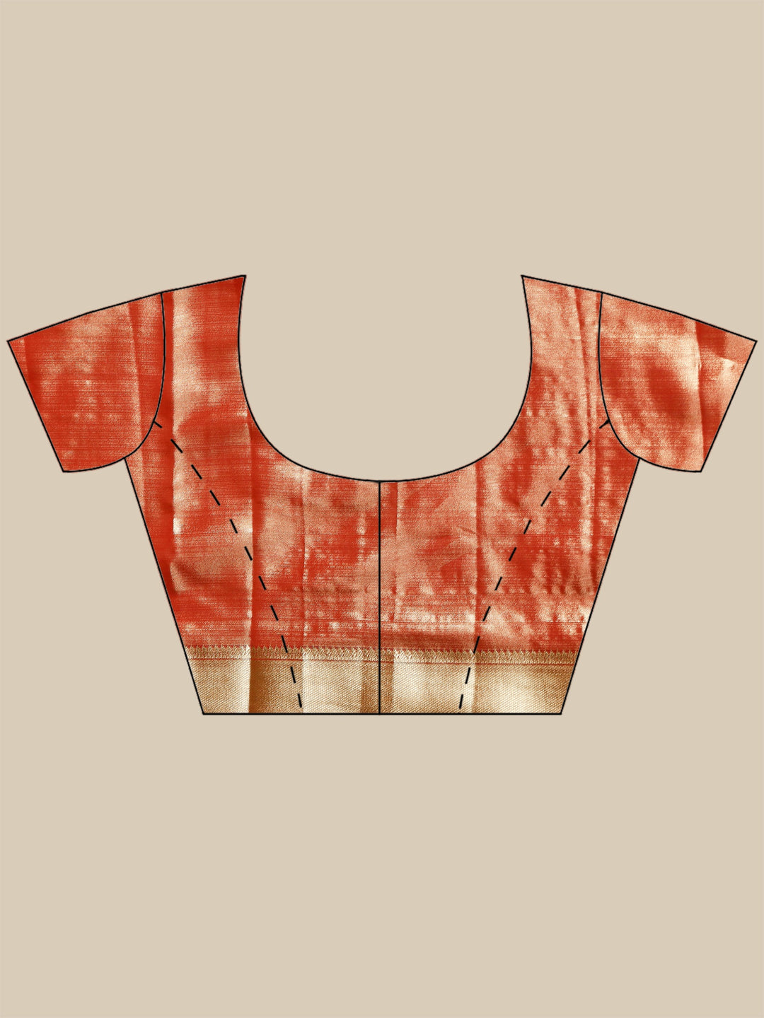 Rust Kalamkari Woven Design Art Silk Saree