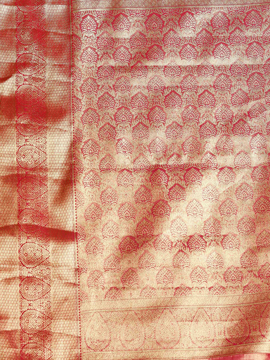 Rani Kalamkari Woven Design Art Silk Saree