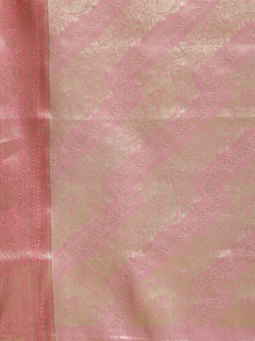 Pink Woven Design Art Silk Saree