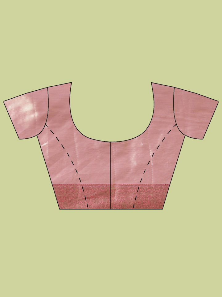 Pink Woven Design Art Silk Saree