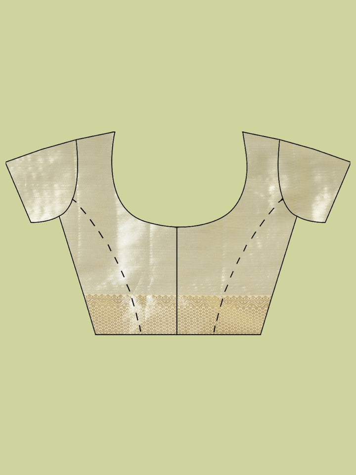 Beige Woven Design Art Silk Saree