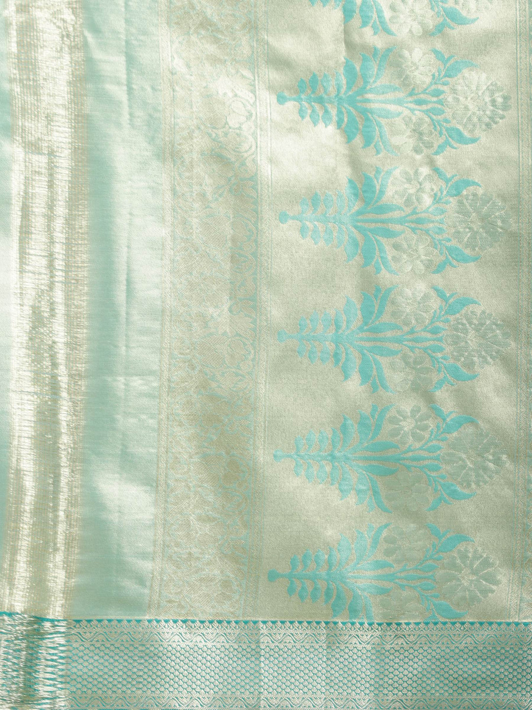 Green Woven Design Art Silk Saree
