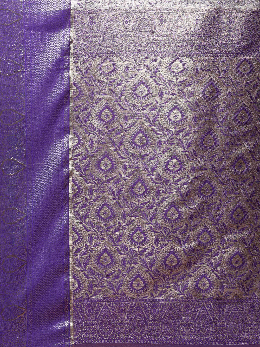 Lavender Kalamkari Woven Design Art Silk Saree