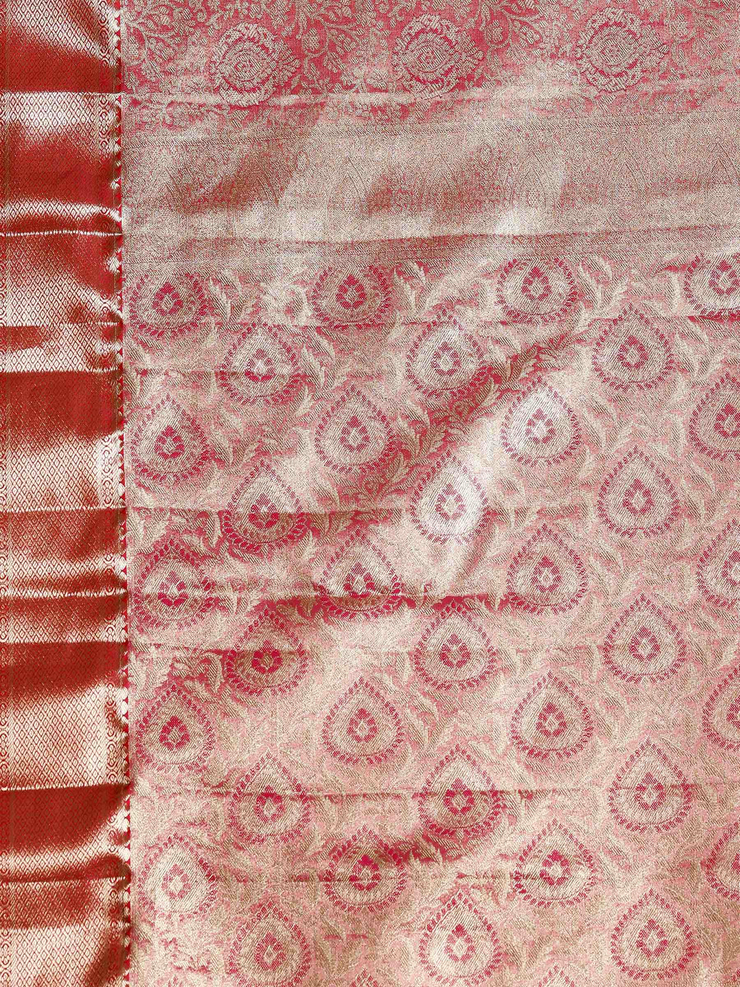 Rani Kalamkari Woven Design Art Silk Saree