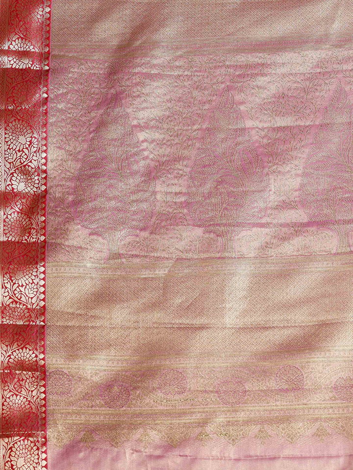 Lavender Kalamkari Woven Design Art Silk Saree