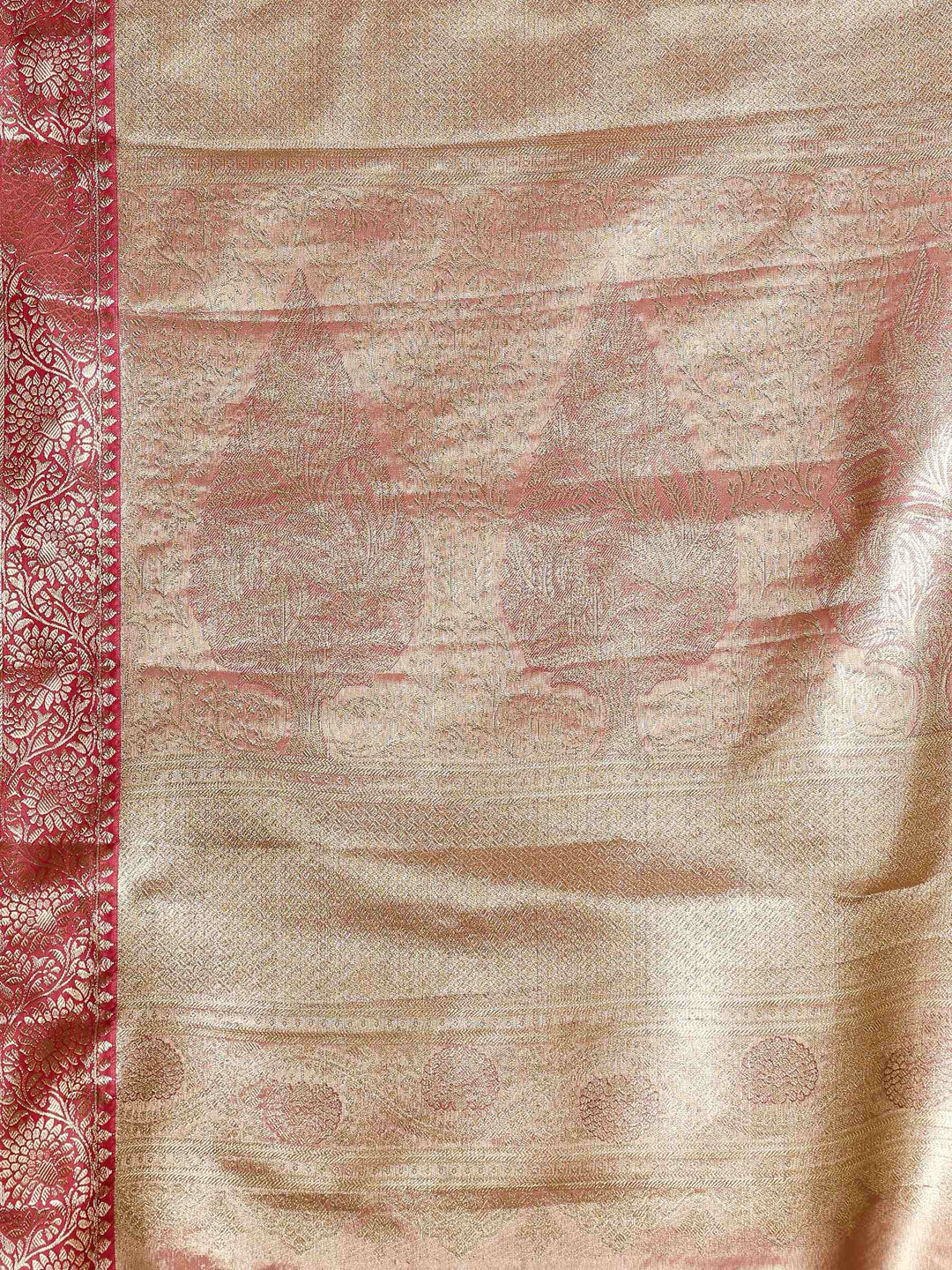 Mauve Kalamkari Woven Design Art Silk Saree