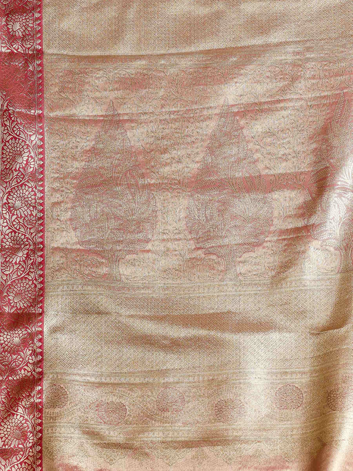 Mauve Kalamkari Woven Design Art Silk Saree