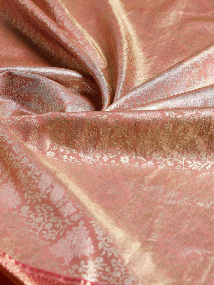 Mauve Kalamkari Woven Design Art Silk Saree