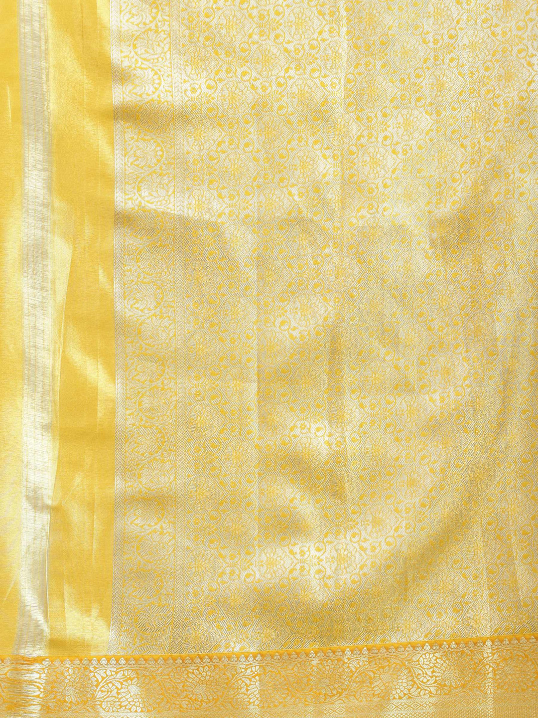 Yellow Woven Design Art Silk Saree