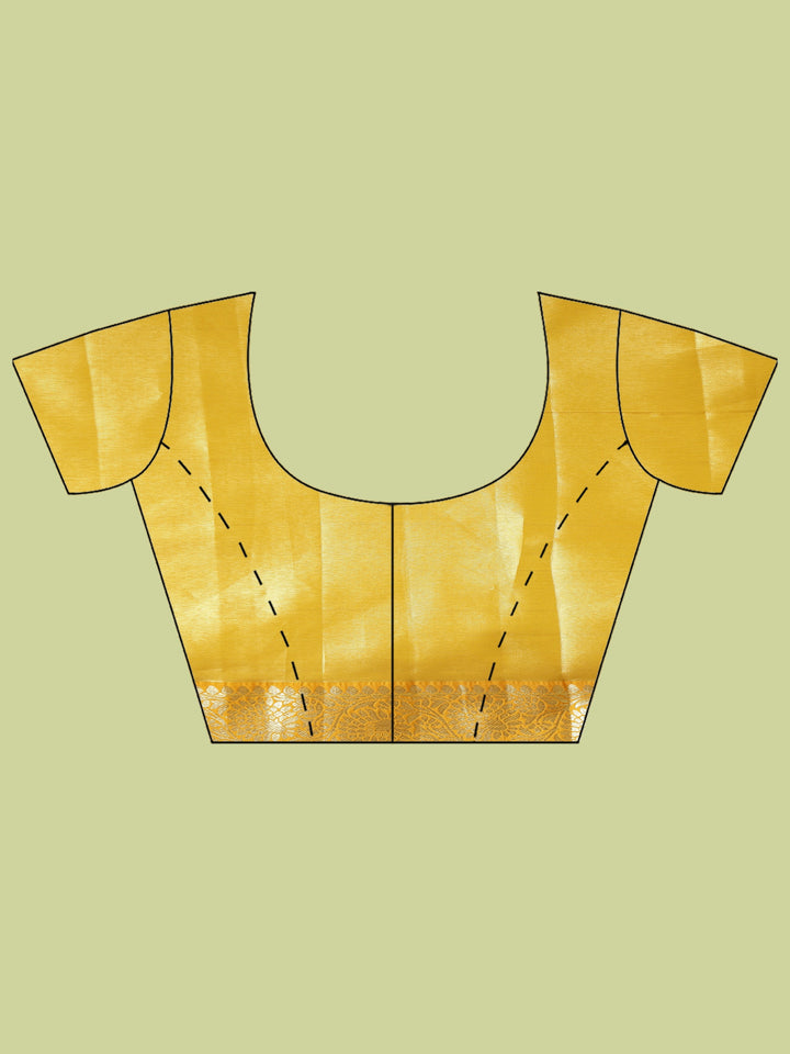 Yellow Woven Design Art Silk Saree