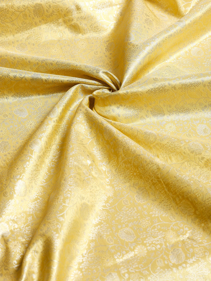 Golden Beige Kalamkari Woven Design Art Silk Saree