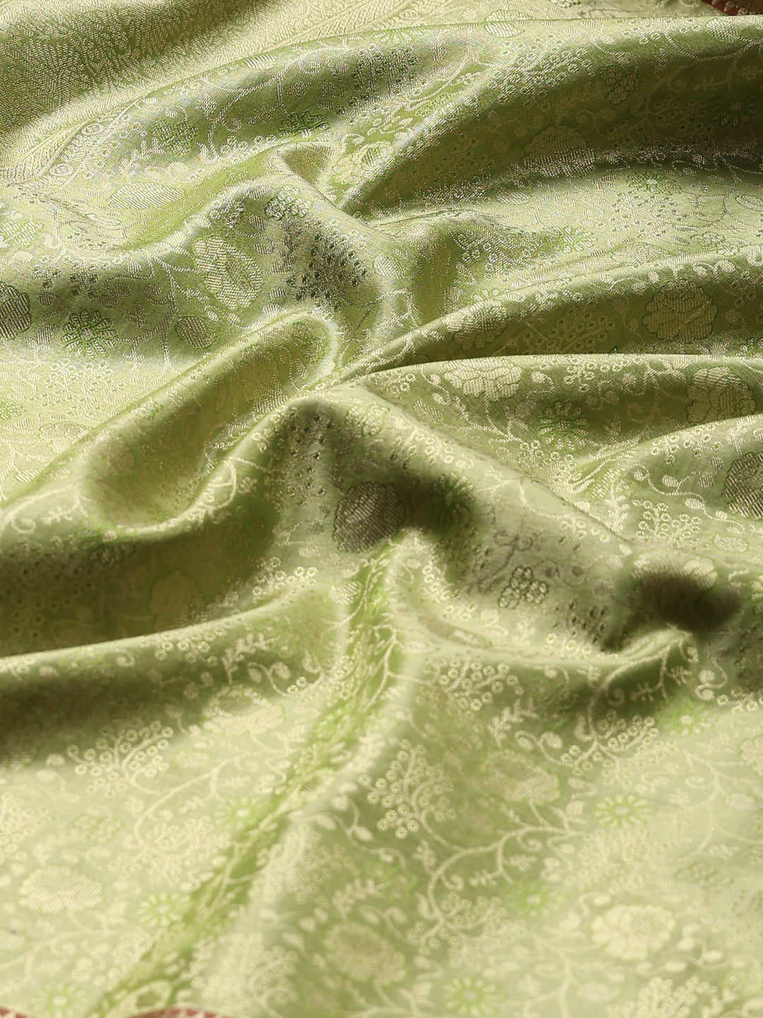 Pista Green Kalamkari Woven Design Art Silk Saree