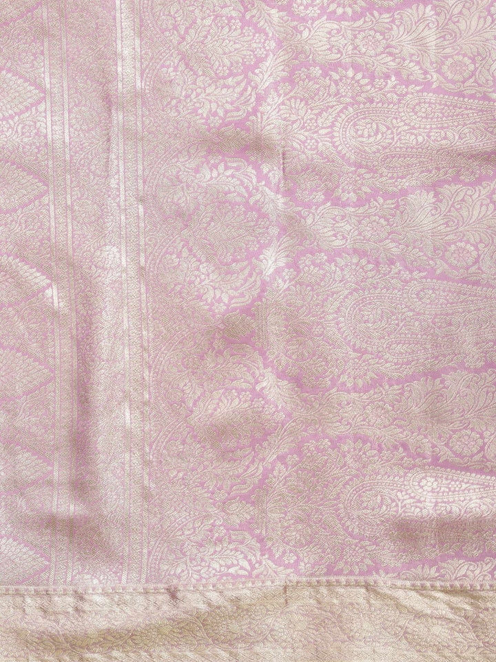 Lavender Woven Design Art Silk Saree