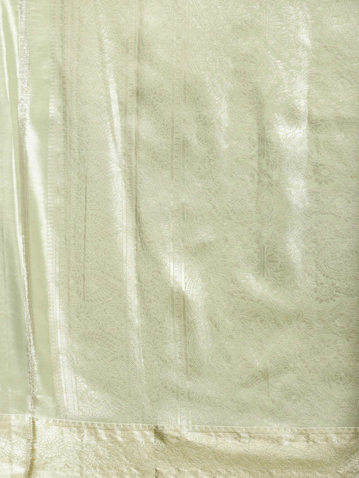 Pista Green Woven Design Art Silk Saree