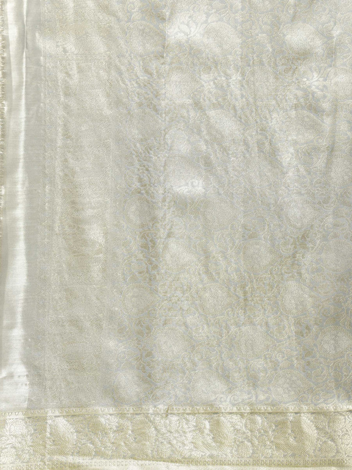 Grey Woven Design Art Silk Saree