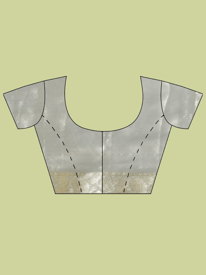 Grey Woven Design Art Silk Saree