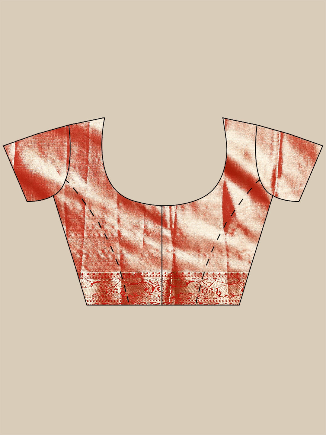 Rust Kalamkari Woven Design Art Silk Saree