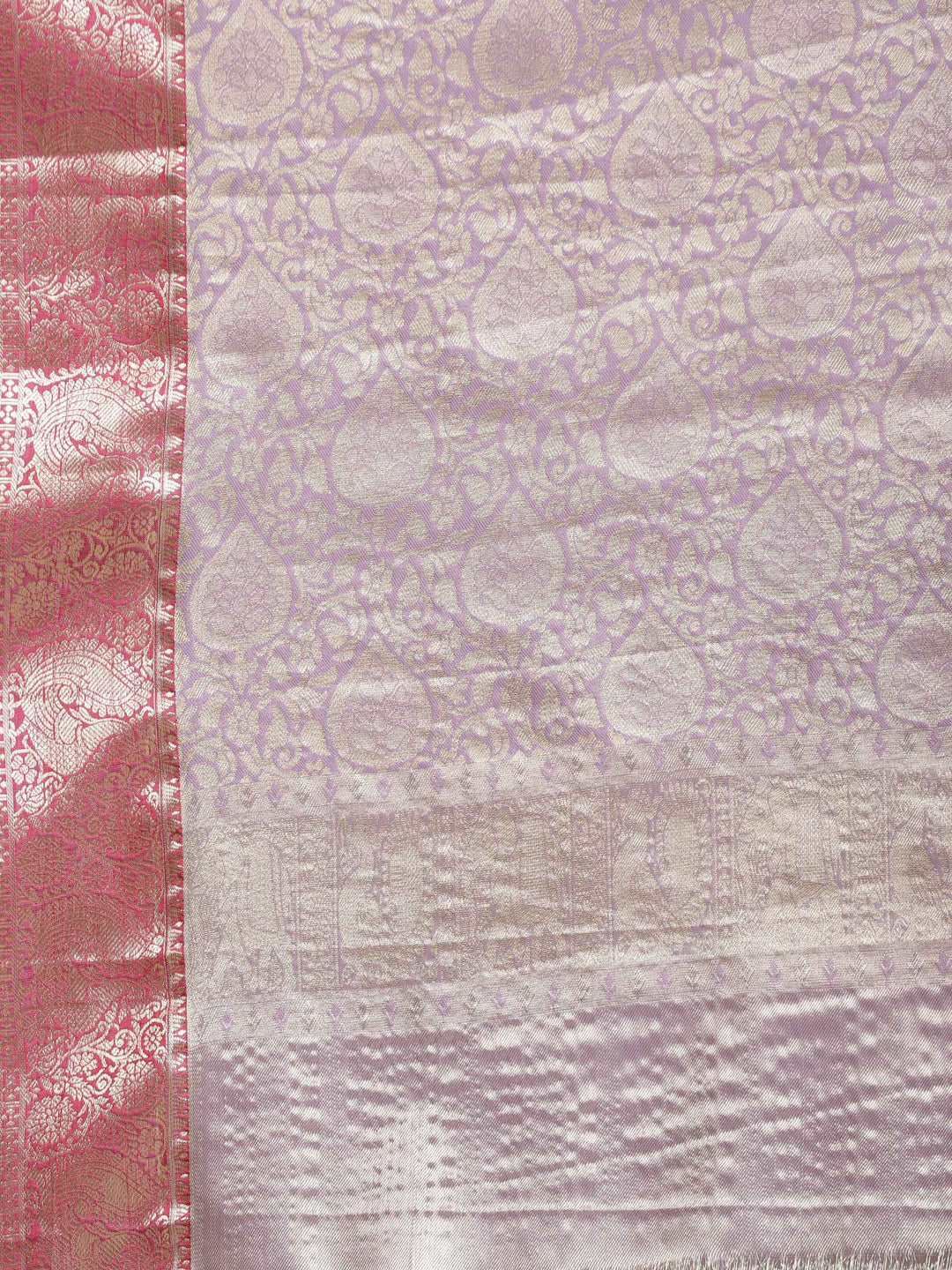 Lavender Woven Design Art Silk Saree