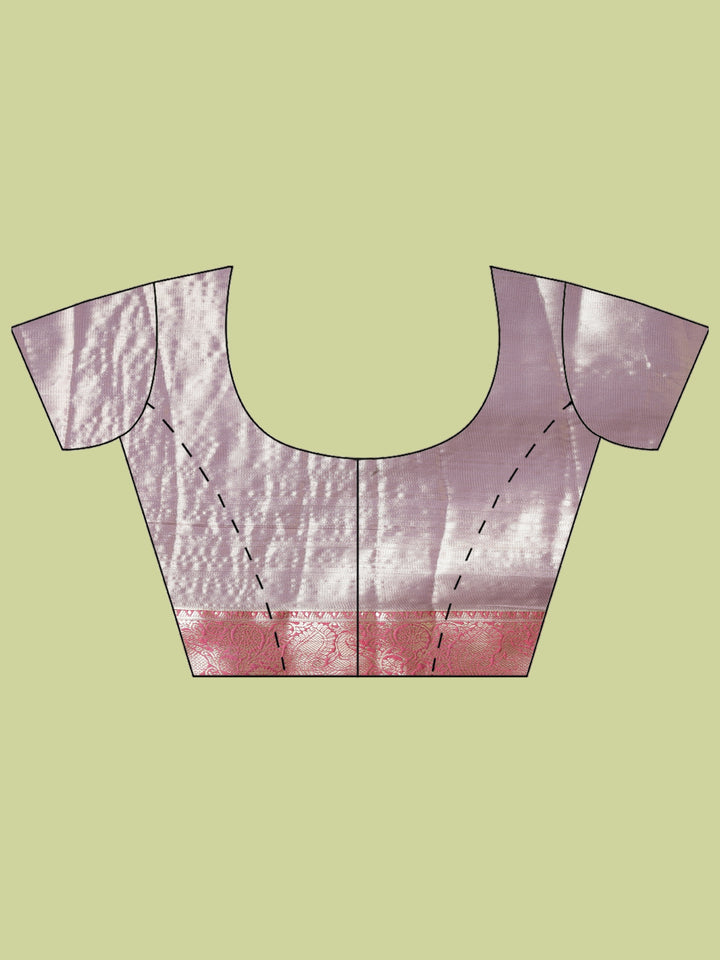 Lavender Woven Design Art Silk Saree