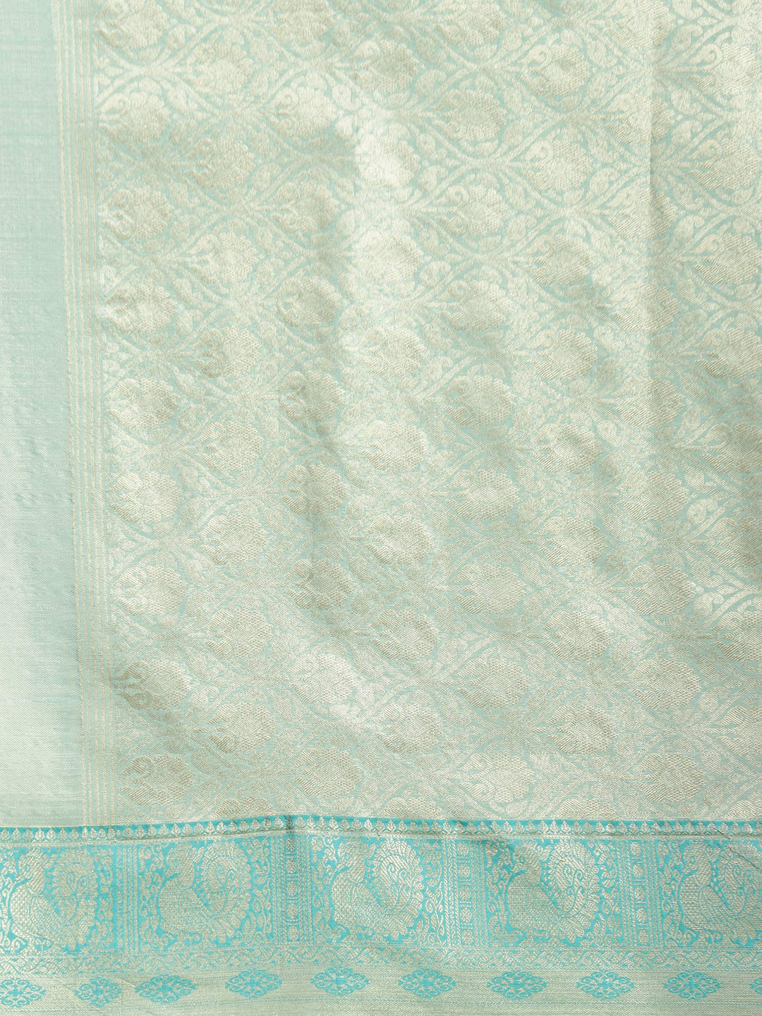 Sea Green Woven Design Art Silk Saree
