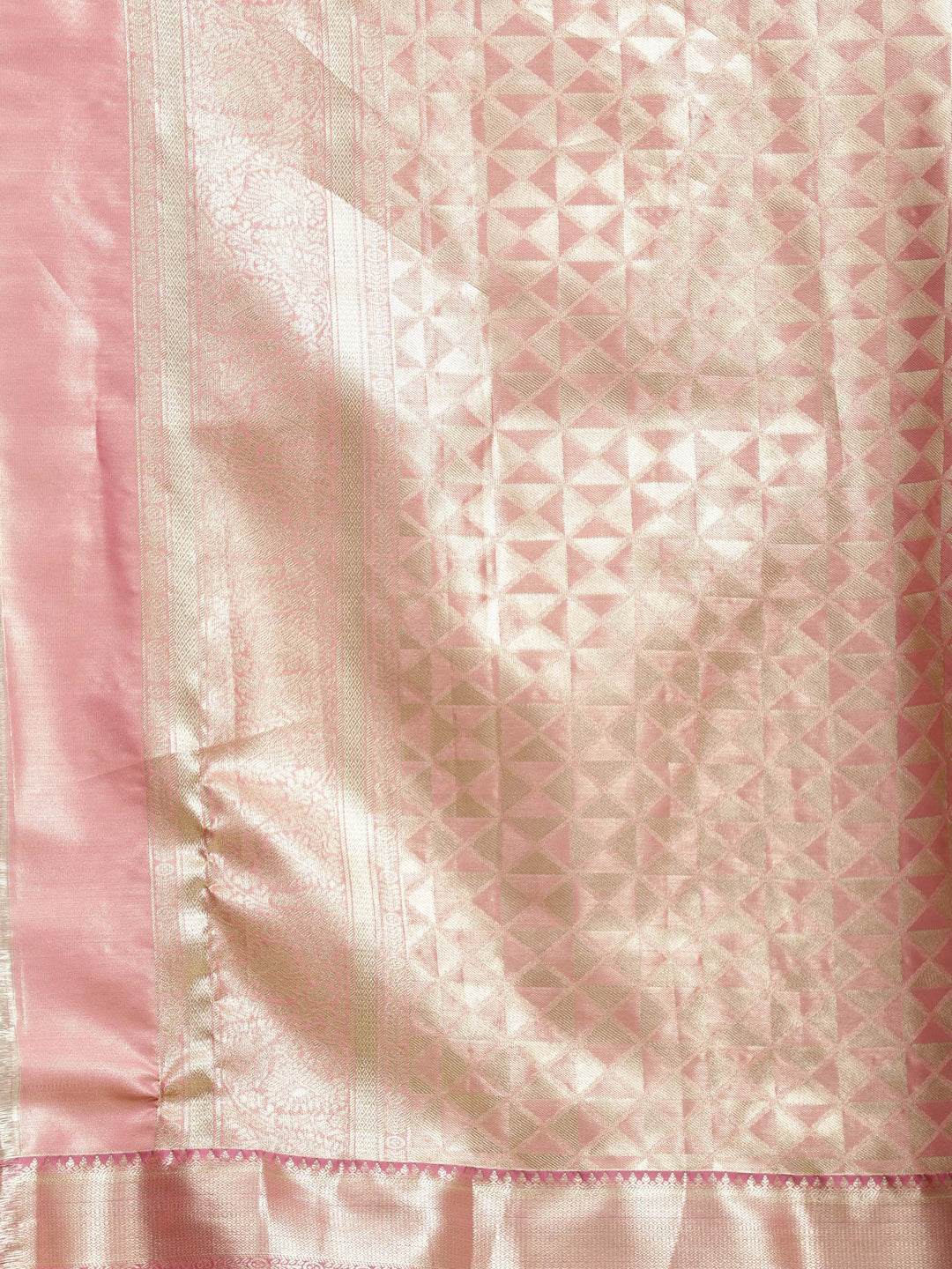 Pink Woven Design Art Silk Saree