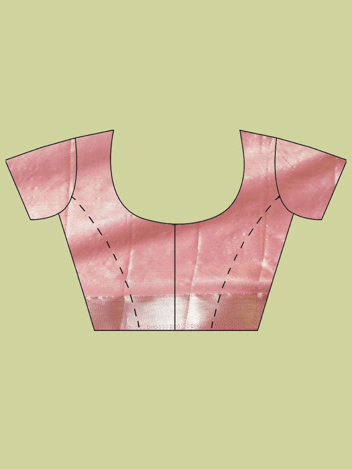 Pink Woven Design Art Silk Saree