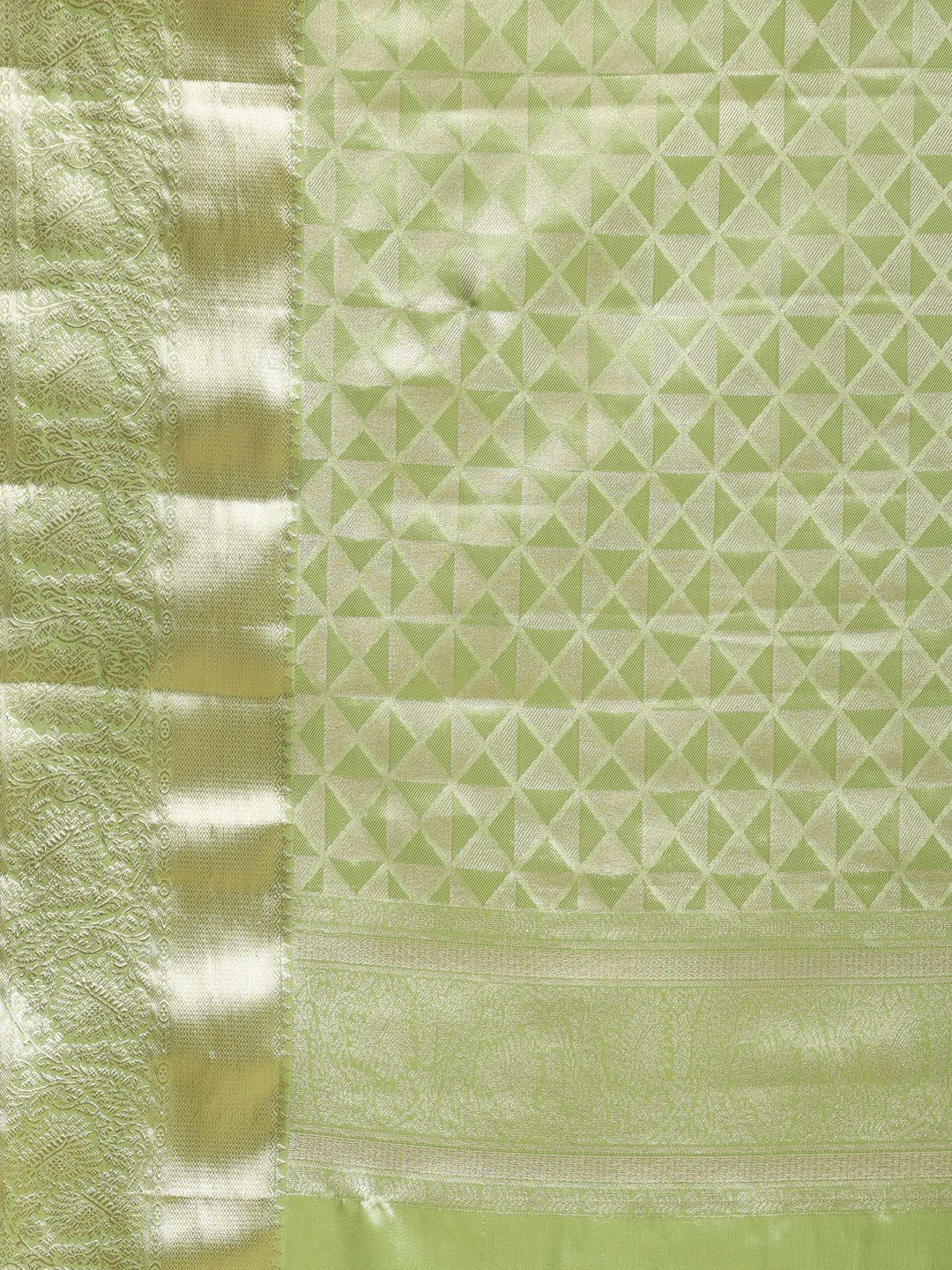 Pista Green Woven Design Art Silk Saree